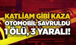 Katliam gibi kaza: Otomobil savruldu, 1 ölü, 3 yaralı!