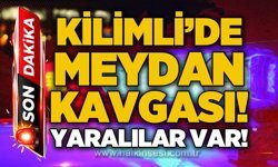 Kilimli'de ortalık karıştı, yumruklar konuştu: Yaralılar var!