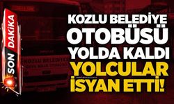 Kozlu Belediyesi otobüsü yolda kaldı: Yolcular isyan etti!