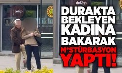 Durakta bekleyen kadına bakarak m*stürbasyon yaptı!