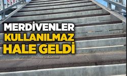 Merdivenler kullanılmaz hale geldi