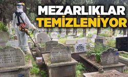 Belediye çalışmalara başladı: Mezarlıklar temizliyor
