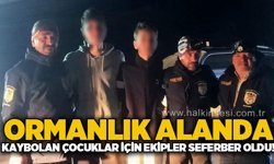 Ormanlık alanda kaybolan iki çocuk için seferber oldu