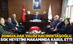 Zonguldak Valisi Hacıbektaşoğlu, SGK Heyetini makamında kabul etti