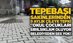 Tepebaşı sakinlerinden 9 aylık çileye tepki: "Okul çocukları sırılsıklam oluyor, belediyeden ses yok!