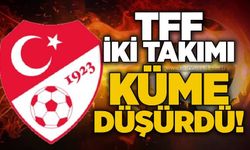 TFF, iki takımı küme düşürdü!