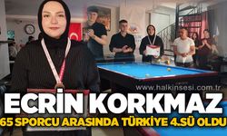 Ecrin Korkmaz, 65 Sporcu arasında Türkiye 4.'sü oldu!