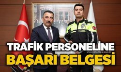 Trafik personeline başarı belgesi