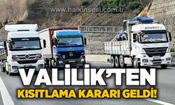 Valilik'ten kısıtlama kararı!