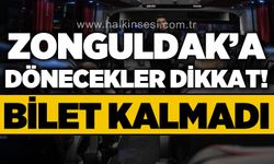Zonguldak'a dönecekler dikkat: Otobüs seferleri doldu, bilet kalmadı
