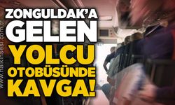 Zonguldak'a gelen yolcu otobüsünde kavga!