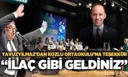 Yavuzyılmaz’dan Kozlu Ortaokulu’na teşekkür: “İlaç gibi geldiniz”