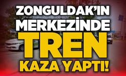 Zonguldak'ın merkezinde yük treni kaza yaptı!