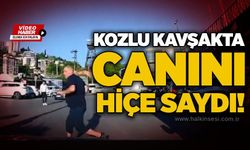Kozlu kavşakta canını hiçe saydı!