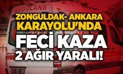 Zonguldak- Ankara Karayolu'nda  feci kaza: 2 ağır yaralı!