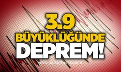 3.9 büyüklüğünde deprem!