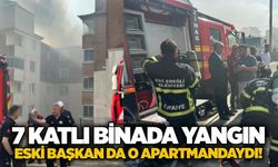 7 katlı binada yangın:Eski başkan da o apartmandaydı!
