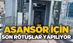 Asansör için son rötuşlar yapılıyor