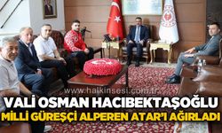 Vali Hacıbektaşoğlu, Milli Güreşçi Alperen Atar’ı ağırladı