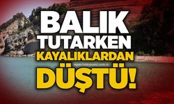 Balık tutarken kayalıklardan düştü!