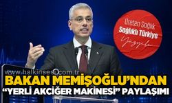 Sağlık Bakanı Kemal Memişoğlu’ndan "Yerli Kalp Akciğer Makinesi" paylaşımı