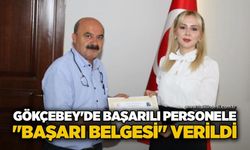 Gökçebey'de başarılı personele "Başarı Belgesi" verildi