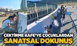 Çektirme Kafe’ye çocuklardan sanatsal dokunuş
