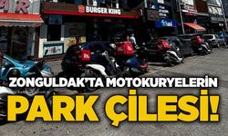 Zonguldak’ta motokuryelerin park çilesi!