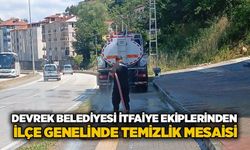 Devrek Belediyesi itfaiye ekiplerinden ilçe genelinde temizlik mesaisi
