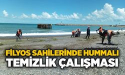 Filyos sahillerinde hummalı temizlik çalışması