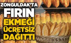 Zonguldak'ta fırın ekmeği ücretsiz dağıttı
