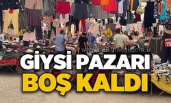 Zonguldak'ta giysi pazarı boş kaldı