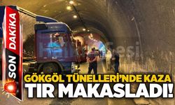 Gökgöl Tünelleri’nde kaza: Tır makasladı!