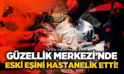 Eski eşini güzellik salonunda darbetti!
