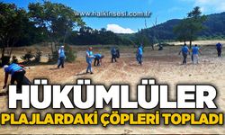 Hükümlüler Çevre Haftası'nda plajları temizledi