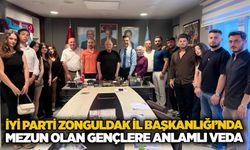 İYİ Parti Zonguldak İl Başkanlığı’nda mezun olan gençlere anlamlı veda