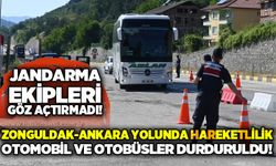 Zonguldak - Ankara yolunda jandarmadan sıkı trafik denetimi!