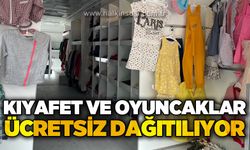 Kıyafet ve oyuncaklar ücretsiz dağıtılıyor