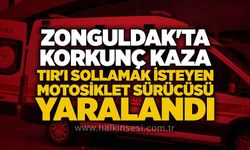 Zonguldak'ta Korkunç Kaza: TIR'ı Sollamak İsteyen Motosiklet sürücüsü yaralandı