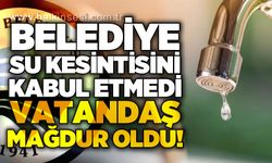 Belediye su kesintisini kabul etmedi: Vatandaş mağdur oldu!