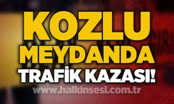 Kontrolden çıkan otomobil refüje çarptı