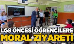 LGS sınavı öncesi öğrencilere moral ziyareti