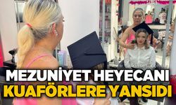 Mezuniyet heyecanı kuaförlere yansıdı