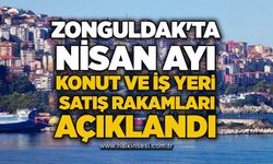 Zonguldak'ta nisan ayı konut ve iş yeri satış rakamları açıklandı