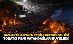 Kızlar Plajı’nda yeşilçam nostaljisi: Tokatçı filmi vatandaşları büyüledi!