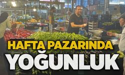 Hafta pazarında yoğunluk