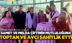 Samet ve Melda çiftinin mutluluğuna Köksal Toptan ve Muammer Avcı şahitlik etti