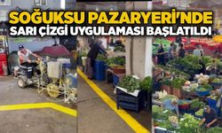 Soğuksu Pazaryeri'nde sarı çizgi uygulaması başlatıldı