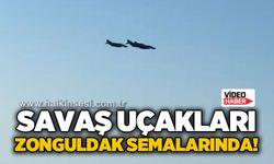Zonguldak semalarında savaş uçakları gösteri yaptı