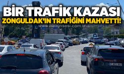 Bir trafik kazası Zonguldak'ın trafiğini felç etti!